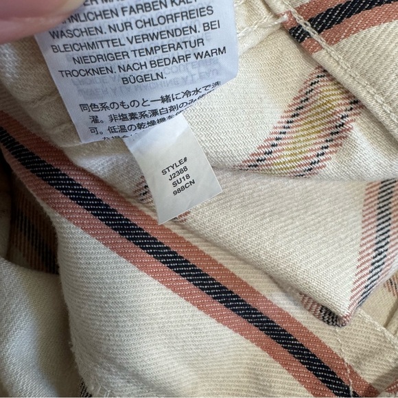 Madewell Emmett Wide Leg Crop Pants in Antique Coral Stripe - Picture 9 of 9